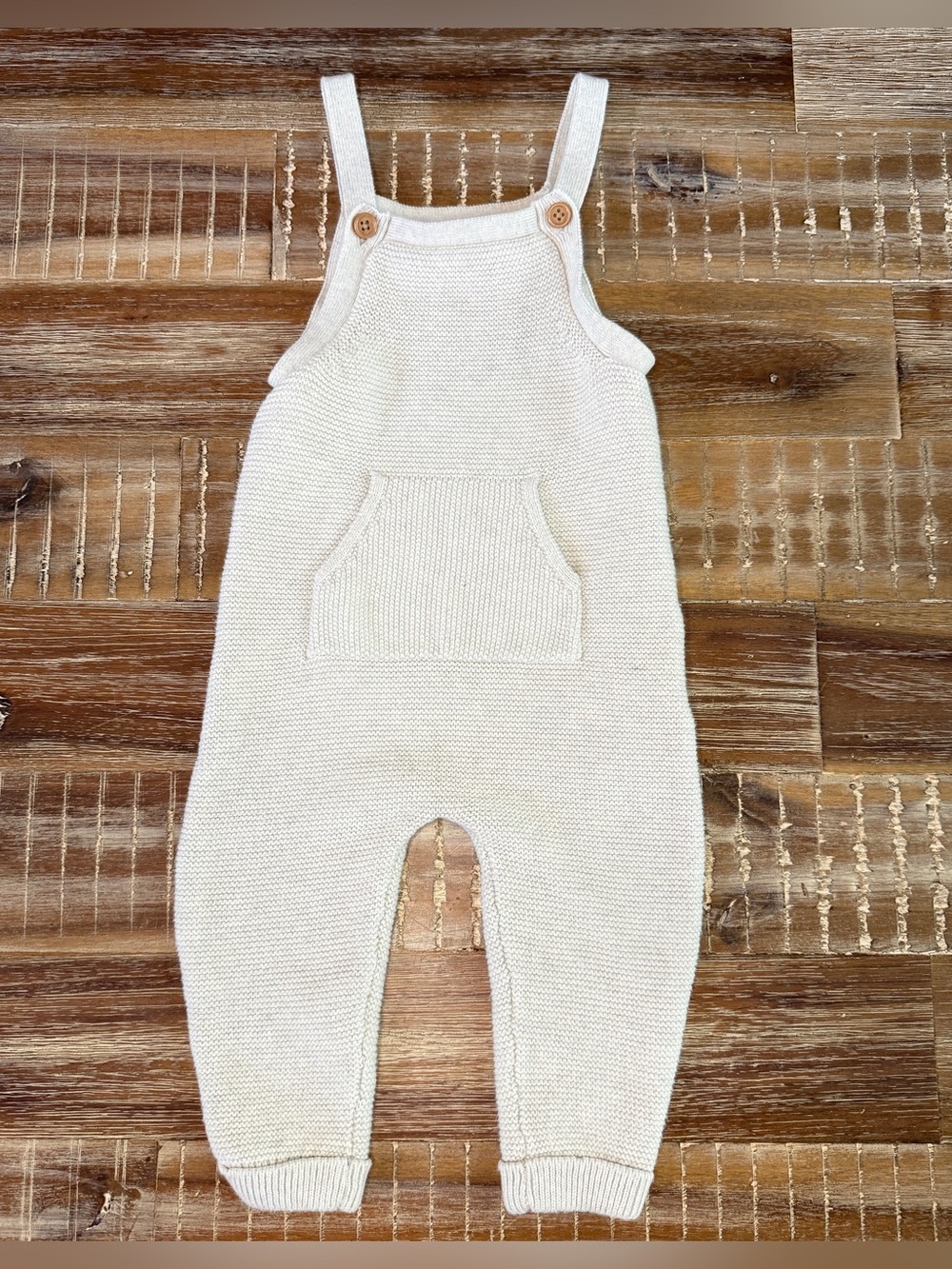 Little Planet by Carter's Organic Cotton Sweater Knit Button Tank Romper 12m